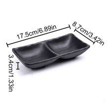 Sauce Dish Black ABS Three-Compartment Snack Plate For Home Cuisine Seasoning Plate Sushi Soy Dipping Sauce Bowl - Multicolor - View 15