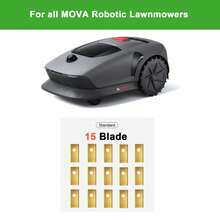 Parama 15/24 套替换刀片，兼容 Mova 1000、Mova 600、Mova 600 套件机器人割草机刀片，长寿命不锈钢材质 [防碎，通过 DIN EN 50636 测试]，带螺丝 - Mova - 查看 8