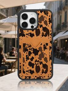 Brown Camo Speckle Urban Edge Design Leather Wallet Case With Card Holder Compatible With IPhone 13, 13 Pro, 13 Pro Max, 14, 14 Pro, 14 Pro Max, 15, 15 Pro, 15 Pro Max, 16, 16 Pro, 16 Pro Max, 17, 17 Air, 17 Pro, 17 Pro Max, Built For Bold Statement, Thoughtful Gift For Friends And Family On Memorable Days. - màu nâu - Xem 1