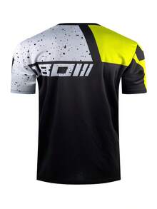 ETIXXL 摩托車 T-Shirt 男款運動黑色輕量透氣快乾騎行球衣 - 黑色 - 查看 2