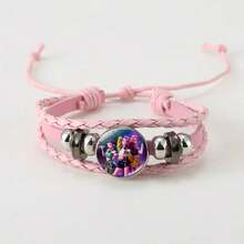 猎魔人女巫集会手链，时间宝石手链，粉色和黑色时尚百搭腕带 - 彩色 - 查看 22