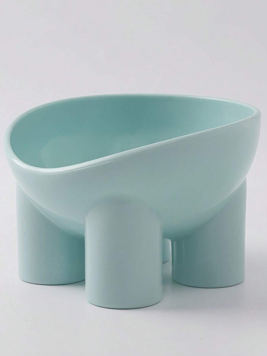 1pc Macaron Elephant Leg Neck Protection Cat Food Bowl Anti-Tip Pet Bowl, Multiple Colors Available, Beautiful Colors - 300ml - View 1