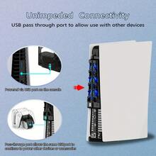 3-Fan High Speed USB 2.0 Cooling Fan With Blue LED Lights, Compatible With 5 Disc And Digital Editions, Efficient Cooling To Extend Gaming Console Lifespan - View 7