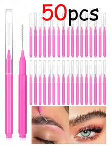 200件套带盖眉刷套装，包含眉毛修剪器、睫毛夹、染色工具、眉睫造型配件 - 彩色 - 查看 26