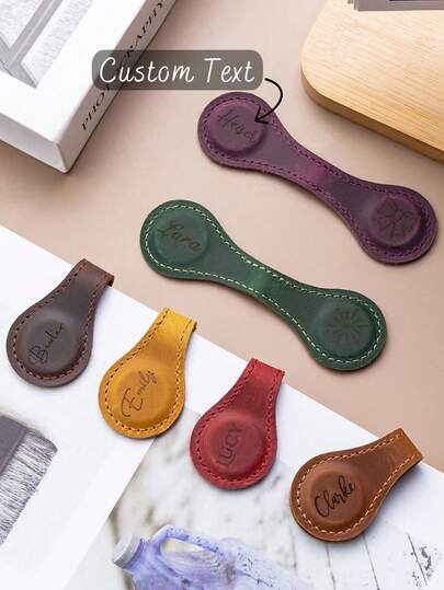 Personalized Magnetic Leather Bookmarks, Multi-Functional Bookmarks, Suitable As Gifts For Women, Teachers, Book Lovers On Christmas, Thanksgiving, Halloween, Valentine's Day, Mother's Day, Father's Day, Easter, Bridesmaid Wedding Gifts, Back To School, Thank You Gifts For Colleagues, Office Team