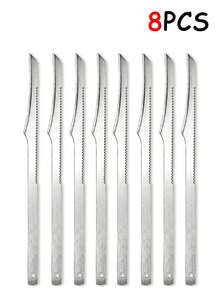 8/4/1pc Foot Pedicure Knife Complete Set Of Stainless Steel Foot Care Tools Set For Shaving Foot Skin And Removing Calluses Single Foot Scraper. - Silver - View 9