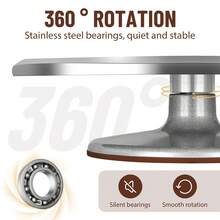 7Sevenjokers 12 Inch Aluminium Alloy Rotating Cake Turntable, Silver Revolving Cake Stand With 35PCS Decorating Tools, Icing Spatula & Smoother Set For Baking Cake Decorating Pastry Supplies - Silver - View 4