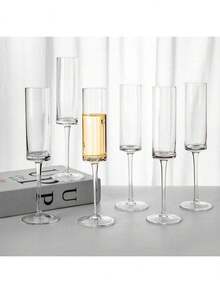 Bộ 1/2/6 ly sâm panh tái sử dụng 5.5oz, ly sâm panh trong suốt dùng cho sâm panh và tráng miệng - Ly đựng mousse, ly nước ép, ly đồ uống chào mừng. - Nhiều màu - Xem 6