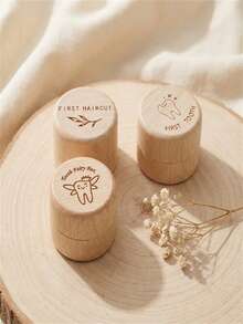 Caja de recuerdos de madera natural para guardar el cabello, regalo perfecto para nuevos padres, caja portátil de almacenamiento de cabello para preservar los primeros recuerdos, hecha de madera de haya natural, diseño ligero y minimalista - Ver 8