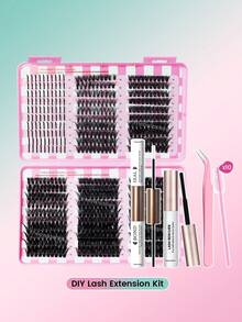 Spiky Lash Clusters D Curl 9–16mm Mixed Length, Wispy Individual Lashes For DIY Lash Extension, Natural Volume False Eyelashes - Multicolor - View 7