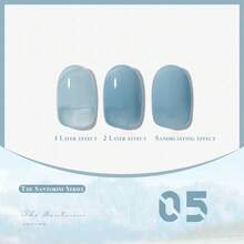 MIANEL 12ml 圣托里尼系列美白蓝色果冻凝胶指甲油，2026 冰蓝色，蓝色，白色指甲油，春季美甲，情人节美甲，专业美甲沙龙艺术 - 彩色 - 查看 9