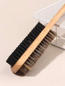 Bàn chải râu hai mặt dành cho nam giới, lông lợn rừng và nylon, thân bàn chải bằng gỗ. - Nhiều màu - Xem 2