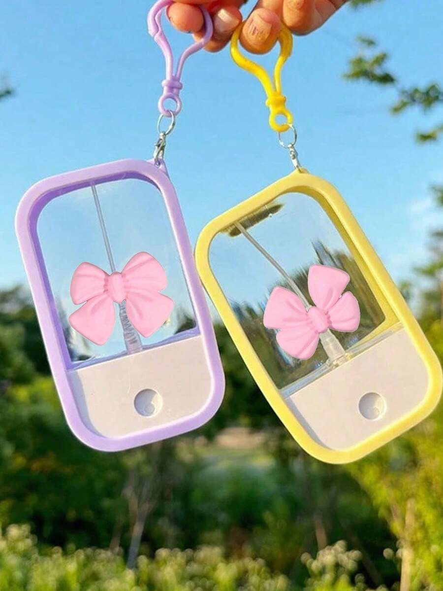 1pc Portable Card-Style Refillable Mist Spray Bottle, Minimalist Cute Multi-Color Card-Type Bottle, Dopamine Silicone Protective Case, Fine Mist Alcohol Hand Sanitizer, Travel Pocket Storage, Detachable Mini Perfume Bottle, 50ml, Valentine's Day/Halloween/Christmas Gift, Home Bathroom Decor, Autumn Decor, Back To School Gift - Pink - View 1