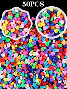 50/100Pcs Polymer Clay Beads, Ball Flower Animal Polymer Clay Beads For Jewelry Making, DIY Bracelet Necklace Earrings Jewelry Making Supplies Accessories - Acrylic Beads - View 15