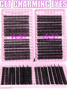 640 Clusters High Capacity 50D+80D D Curl 10-18mm DIY Lashes, Natural Thick & Long Super Soft, Reusable False Eyelashes, Easy To Use At Home - D - View 5