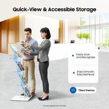 SENDERPICK For Exhibition And Trade Show Display Stand&Foldable Magazine Rack With 4 Pockets - White 1pc - View 6