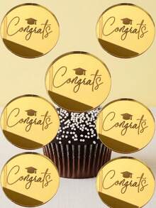 5/10 buah Hiasan untuk Wisuda, Perayaan Prestasi Akademik, Dekorasi Pesta Wisuda, Hiasan Kue Cupcake - gayaA - View 4
