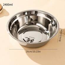 304 Stainless Steel Bowl With Cute Cartoon Pattern,Large Capacity Round Noodle Bowl,Reusable Fruit Salad Food Container,Stackable Tableware,Suitable For Home Kitchen Dining - Multicolor - View 17