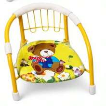 Silla metálica infantil con estampado de dibujos animados lindos - Amarillo - Ver 1