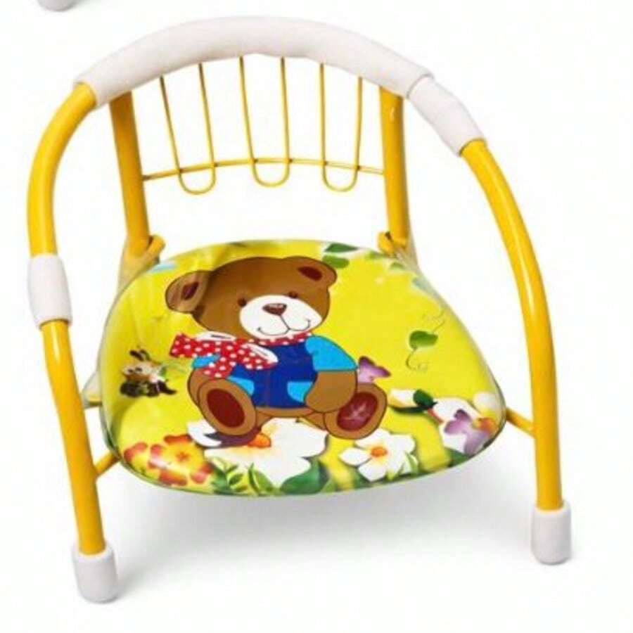 Silla metálica infantil con estampado de dibujos animados lindos - Amarillo - Ver 1