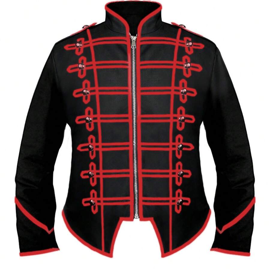 Men Accessory Sets - Gothic Jacket - Black and Red - View 1