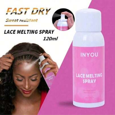 Spray de pegamento sin cola para pelucas, adhesivo de derretimiento y sujeción de encaje. Spray adhesivo de derretimiento de encaje de sujeción extra para pelucas con cierre y extensiones. Spray de derretimiento de peluca con sujeción natural fuerte