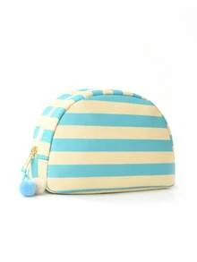 Colorful Striped Cosmetic Bag, Large Capacity Portable Makeup Organizer Bag For Women, Daily, Travel, Gym, Business Trip, Toiletry Storage - Multicolor - View 12