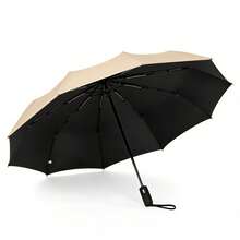 1pc Large Fully Automatic Folding Umbrella For 2-3 People, Sun Protection And Rain, Unisex - Multicolor - View 19