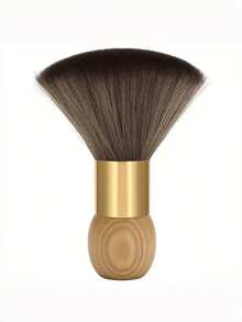 1pc Large Hair Cutting Neck Duster Brush, Professional Salon Tool Made Of Natural Fiber On Wooden Handle, Suitable For Barbers And Home Use - Wood Color - View 8