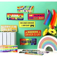 12 Pcs Gay Pride Funny Magnet Bumper Sticker LGBT Rainbow Pride Prank Magnetic Sign For Vehicle Truck Reusable Magnet Sticker For Fridge(Classic) - 12 CÁI - Xem 4