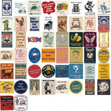 50pcs Retro American Inspirational Sticker Aesthetic PVC Laptop Sketchbook Stationery Decor Scrapbooking Supplies Stickers Scrapbook Supplies - 1 Set - View 4