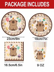 Bộ đồ dùng tiệc sinh nhật chủ đề chuột nước gồm 10 món, bao gồm đĩa, cốc, khăn ăn, khăn trải bàn và băng rôn "Chúc mừng sinh nhật", phù hợp cho 10 người. - A - Xem 2