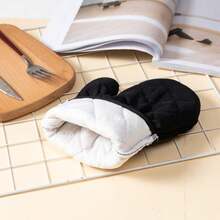 1pc Heat Resistant Up To 160°C Microwave Oven Glove, Insulated Glove For Baking, Cooking, Grilling, Oven, Kitchen Accessories, Note: Single Glove (Black) - View 5