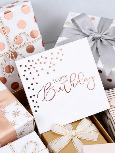 50pcs Disposable Birthday Tableware, Birthday Party Decorations, Thickened Absorbent Napkins, "Happy Birthday" Golden Printed Napkins, Restaurant Kitchen Essentials, For Valentine's Day Wedding Decorations, Bridesmaid Souvenirs, Summer Restaurant Decorations