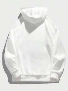 Men'S & Women's Black Hoodie With Anime Character Print, Hoodies For Men, Spring Outfits For Women, Men's Round Neck Hoodie With Anti Social Club Sad Boyz Print, Kangaroo Pocket And Drawstring, Long Sleeve, Loose And Casual, Ideal For Gifting As Men's Clothing, Single-Sided Printing - White - View 3