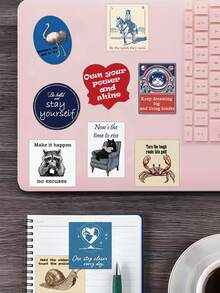 50pcs Retro American Style Motivational Stickers For Notebooks Laptops Phone Cases Luggage And Guitars Stickers - A - View 5