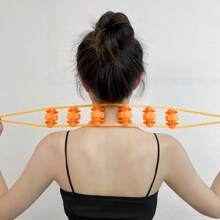 1pc 18-Wheel Massager, Back Stretcher Massager, Waist & Leg Roller Massager, Back Stretcher - Multicolor - View 6