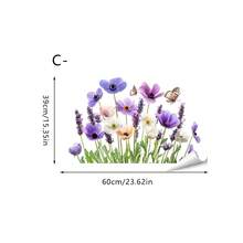 1/4 Set Blumen Fensteraufkleber, leuchtende Sonnenblume, Tulpe und bunte Schmetterling Dekoraufkleber, statisch haftende, abnehmbare Anti-Kollisions Glasaufkleber, geeignet für Wohnzimmer, Küche, Heimdekoration - Blumen - Übersicht 15