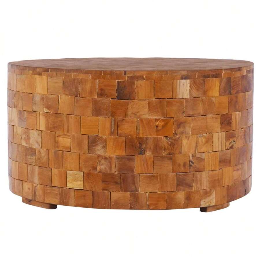 Coffee Table 60x60x35 Cm Solid Teak Wood - Brown - View 1