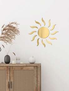 One Set Of 13-Piece S-Shaped Gold And Silver Fashion Glasses Wall Stickers - Sun - View 4