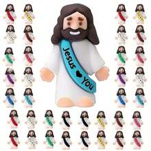 48个/套耶稣雕像橡胶模型，适合用作派对礼品、复活节彩蛋寻宝、礼物、洗礼纪念品 - 无需电源，无羽毛，复活节派对礼品，复活节彩蛋填充物，颜色随机 - 彩色 - 查看 10