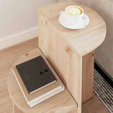 Coffee Table Natural 50 X 40 X 50 Cm Solid Pine Wood - Brown - View 4