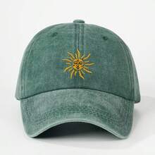 中性 3D 刺繡平帽簷棒球帽，透氣防曬 Y2K 街頭休閒帽，適合音樂祭與日常穿著 - 彩色 - 查看 10
