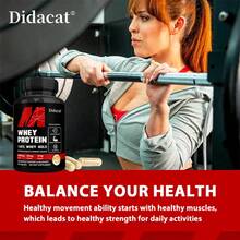 Whey Protein Capsules - With Protein, Calcium, Potassium, Sodium, Iron - Support Energy Levels Health - 120 Capsules - 1瓶 - 查看 4