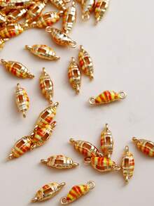 10/50/100/500pcs Mini Handmade DIY Alloy Imitation Bread, Microphone, Ice Cream Jewelry Accessories, Cartoon Creative Necklace, Bracelet, Earring Making Series Pendant - Multicolor - View 7