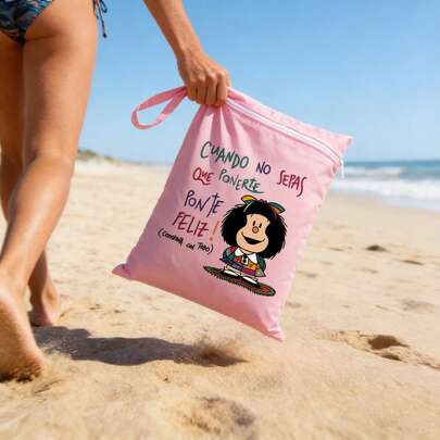 Dry And Wet Dual-Use Bag, High Quality And Reusable, Equipped With Two Zippered Pockets, Suitable For Travel, Beach, Swimming Pool, Daycare, Dirty Children's Items, Yoga, Gym Bag, For Storing Swimwear Or Wet Clothes