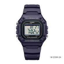 Casio W-218H Purple Retro Square Digital Watch 50M Waterproof LED Light Multifunctional Student Sports Wristwatch - one-size - View 12