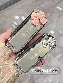 1pc Custom Engraved Name Air Cushion Massage Comb, Travel Comb With Bow, Folding Comb With Integrated Mirror, Personalized Laser Engraved Folding Air Cushion Hairbrush, Customized Portable Travel Comb, Mini Comb Friends, Her, Grandparents For Weddings, Living Room, Bedroom, Bathroom Hair Styling Kit Hair Tool Kit - Multicolor - View 7