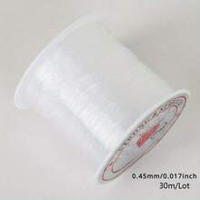 1 rolă 0.2-0.8 MM fir de pescuit transparent neelastic, împletit, DIY, colier, inel, mărgele, șnur, ciucure, sârmă cu mărgele, ultrafină, alb, DIY brățară colier împletit, material accesoriu - Fir și șnur cu mărgele - Vizualizare 21