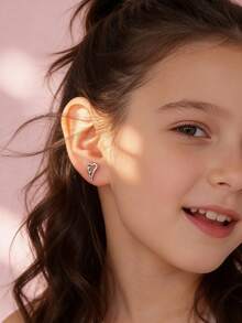 Artepollo 1 par de pendientes de botón con diseño de alas pequeñas de plata de ley 925, hipoalergénicos, delicados y compactos, con empaque de caja de regalo, regalo de cumpleaños para amigos - Unitalla - Ver 4